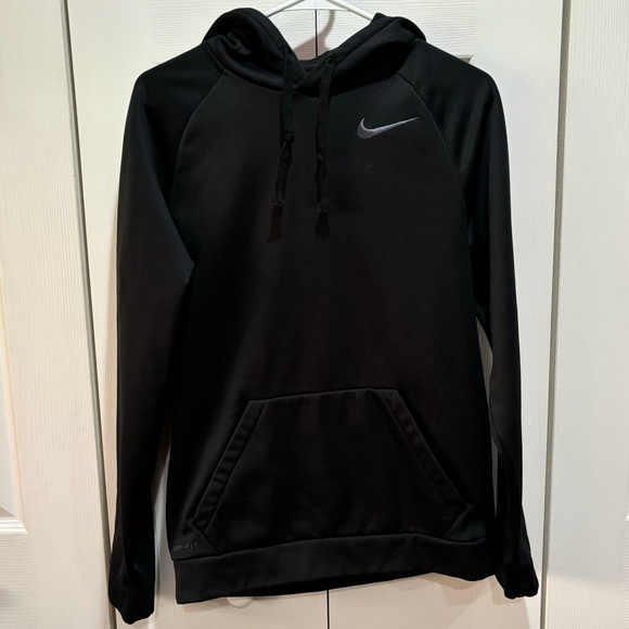 NIKE Men’s Dri-Fit Hooded Hoodie Sweatshirt - black & gray, size S - Picture 1 of 5